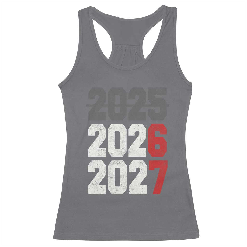 Funny 67 New Year Racerback Tank Top Happy New Year 2026 2027 Sports Jersey Number - Wonder Print Shop