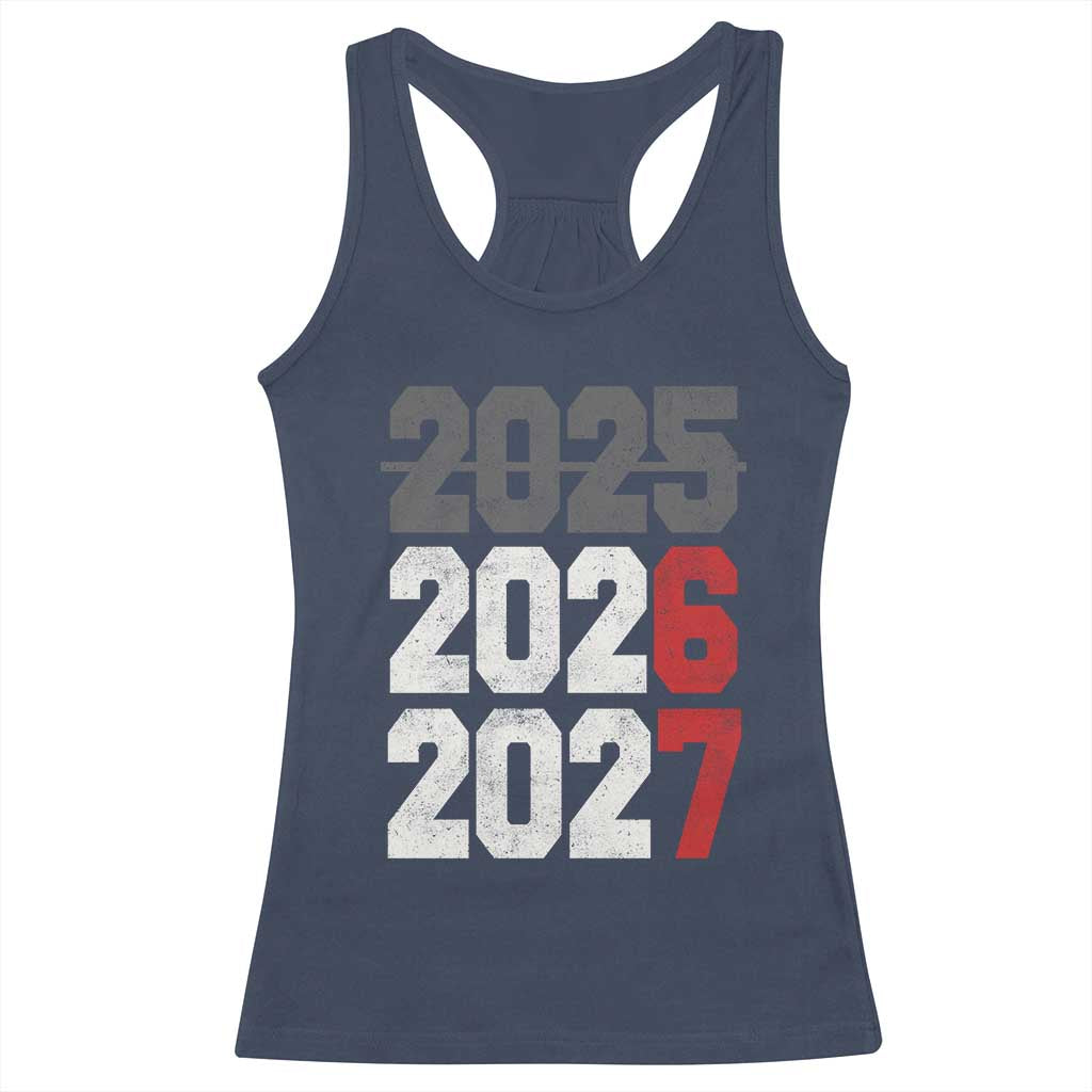Funny 67 New Year Racerback Tank Top Happy New Year 2026 2027 Sports Jersey Number - Wonder Print Shop