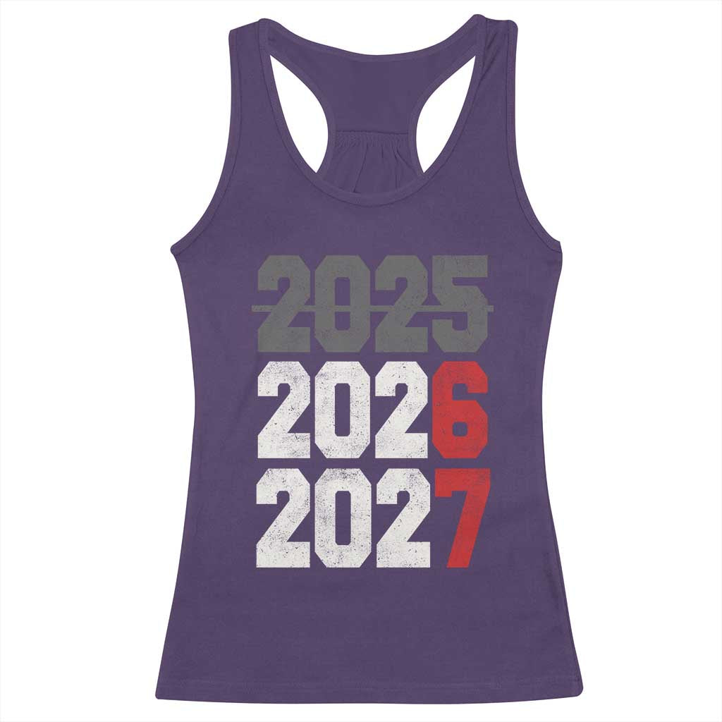 Funny 67 New Year Racerback Tank Top Happy New Year 2026 2027 Sports Jersey Number - Wonder Print Shop