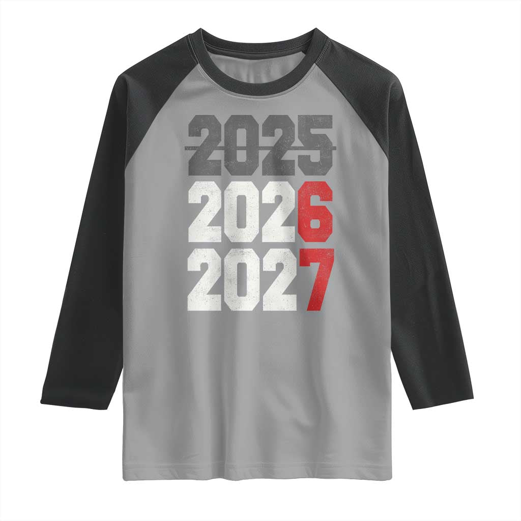 Funny 67 New Year Raglan Shirt Happy New Year 2026 2027 Sports Jersey Number - Wonder Print Shop