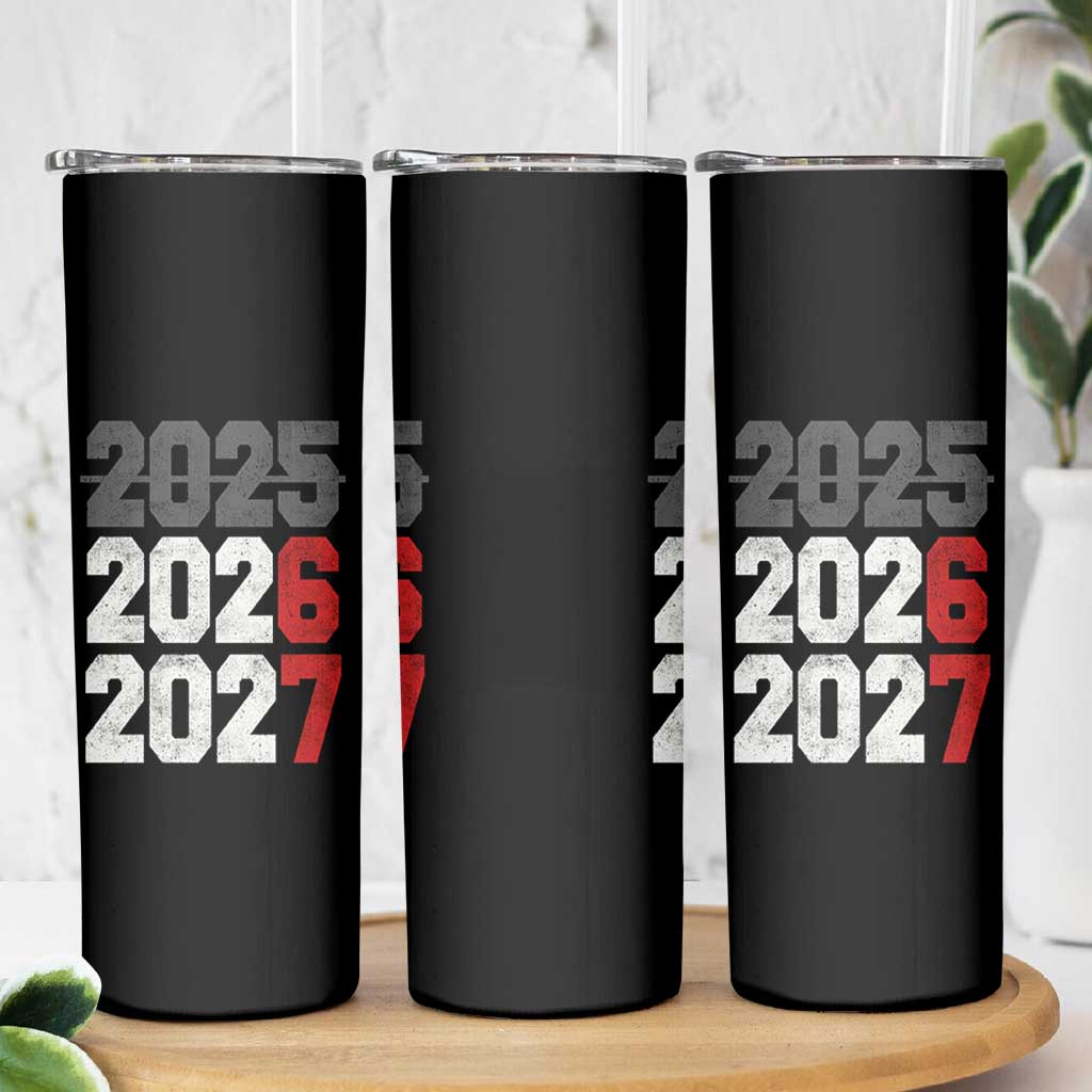 Funny 67 New Year Skinny Tumbler Happy New Year 2026 2027 Sports Jersey Number - Wonder Print Shop