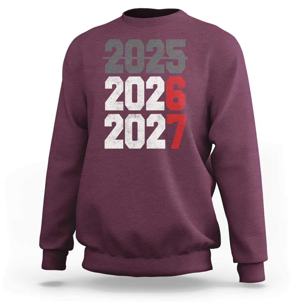 Funny 67 New Year Sweatshirt Happy New Year 2026 2027 Sports Jersey Number - Wonder Print Shop