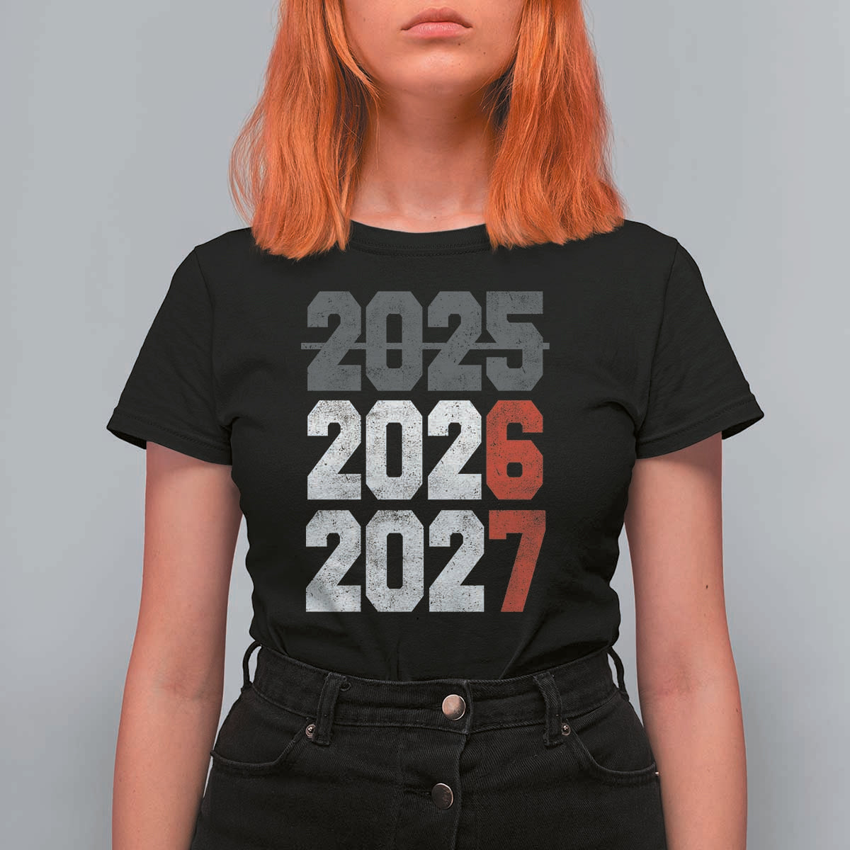 Funny 67 New Year T Shirt For Women Happy New Year 2026 2027 Sports Jersey Number - Wonder Print Shop