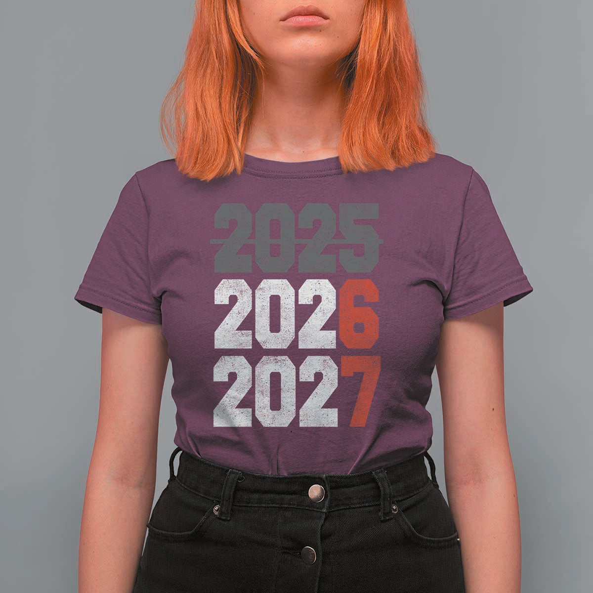 Funny 67 New Year T Shirt For Women Happy New Year 2026 2027 Sports Jersey Number - Wonder Print Shop