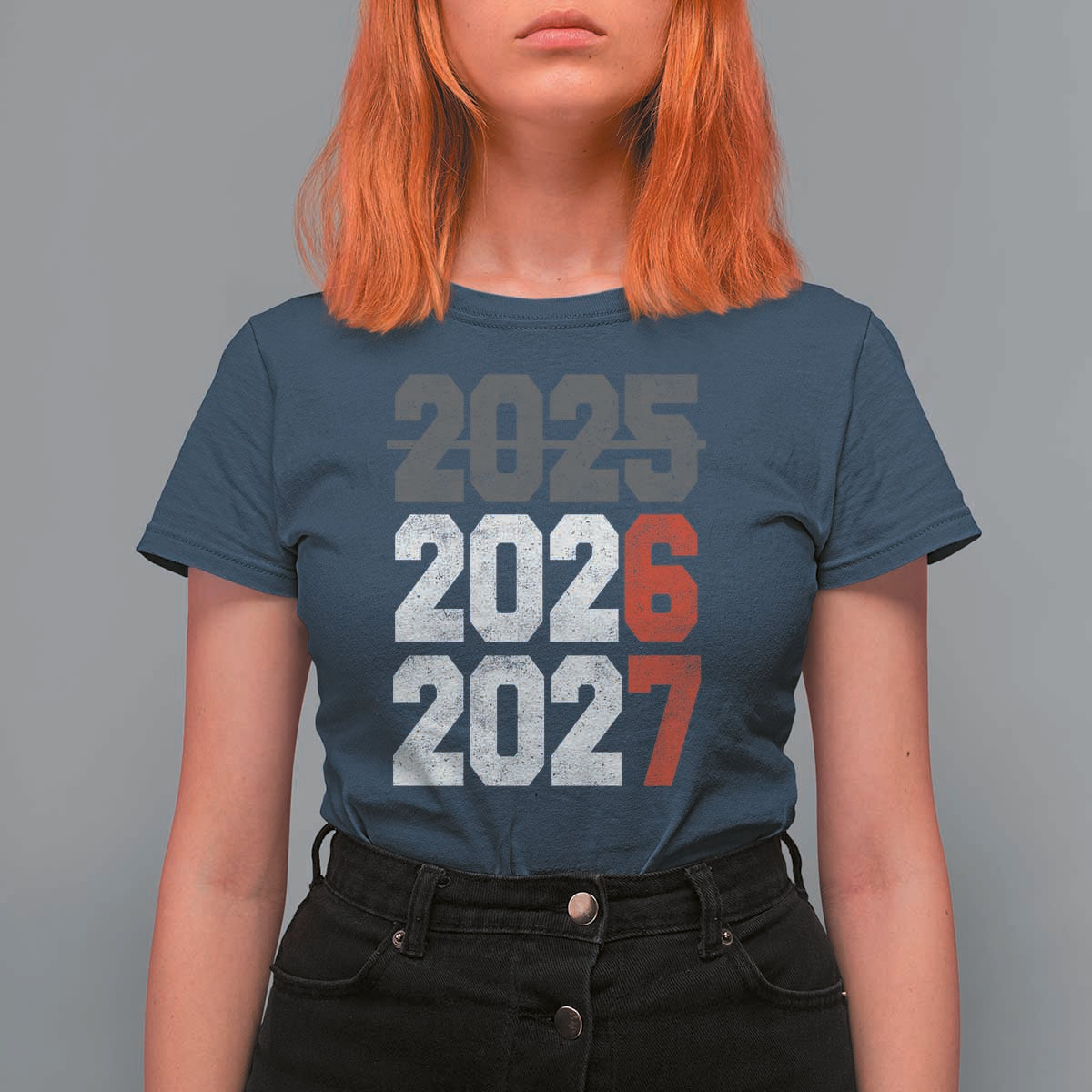 Funny 67 New Year T Shirt For Women Happy New Year 2026 2027 Sports Jersey Number - Wonder Print Shop