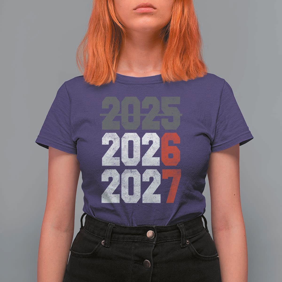 Funny 67 New Year T Shirt For Women Happy New Year 2026 2027 Sports Jersey Number - Wonder Print Shop