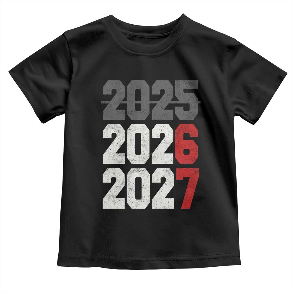 Funny 67 New Year Toddler T Shirt Happy New Year 2026 2027 Sports Jersey Number - Wonder Print Shop