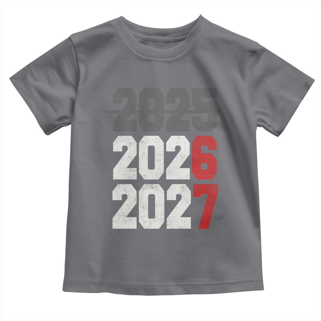 Funny 67 New Year Toddler T Shirt Happy New Year 2026 2027 Sports Jersey Number - Wonder Print Shop