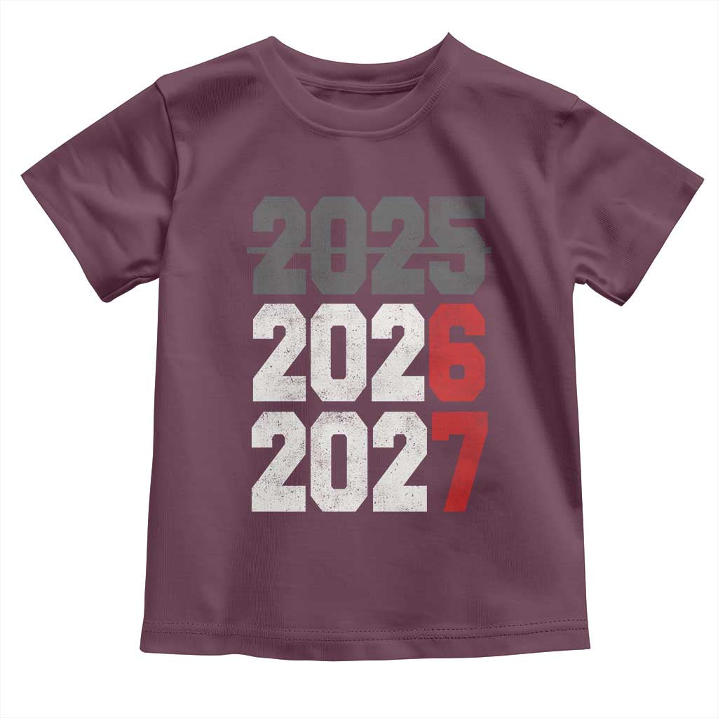 Funny 67 New Year Toddler T Shirt Happy New Year 2026 2027 Sports Jersey Number - Wonder Print Shop