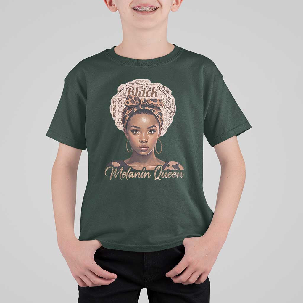 Melanin Queen T Shirt For Kid Proud African American Black Pride