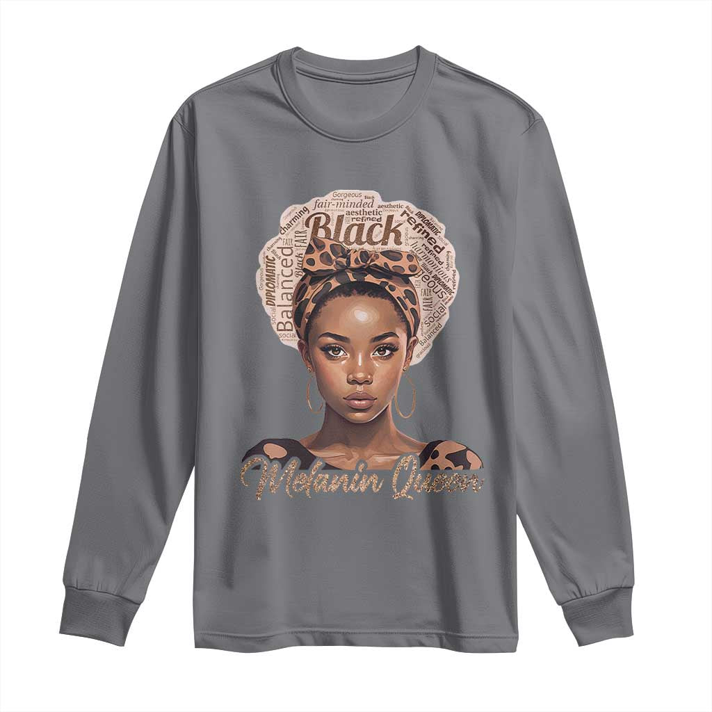 Melanin Queen Long Sleeve Shirt Proud African American Black Pride