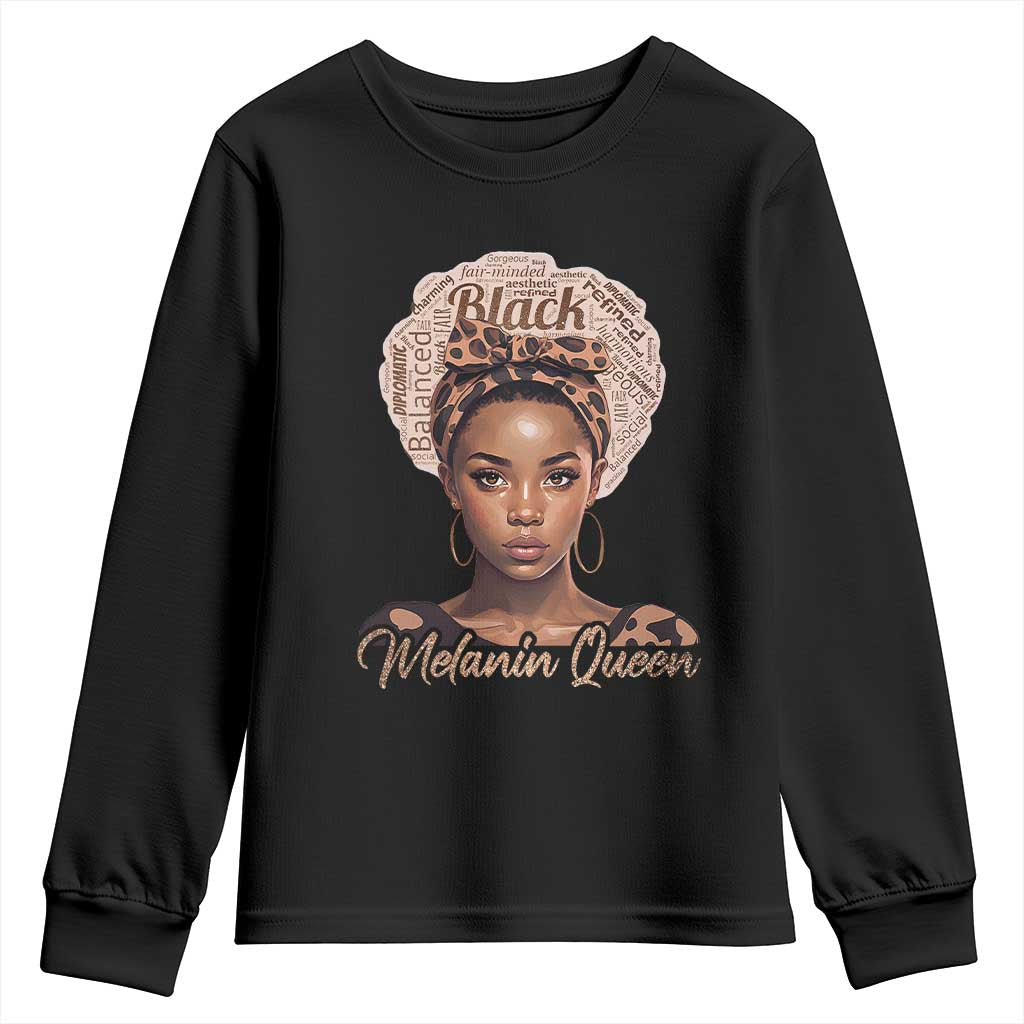 Melanin Queen Youth Sweatshirt Proud African American Black Pride