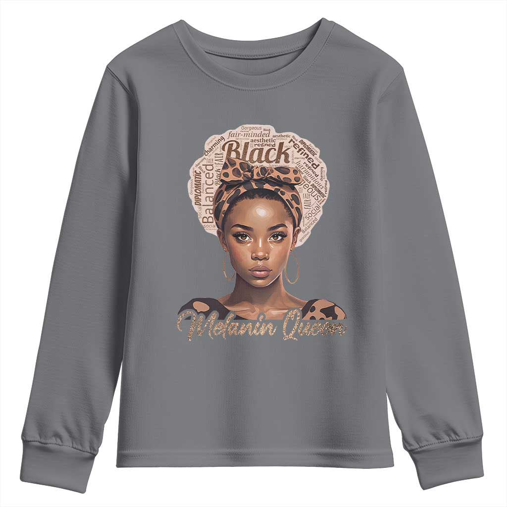 Melanin Queen Youth Sweatshirt Proud African American Black Pride