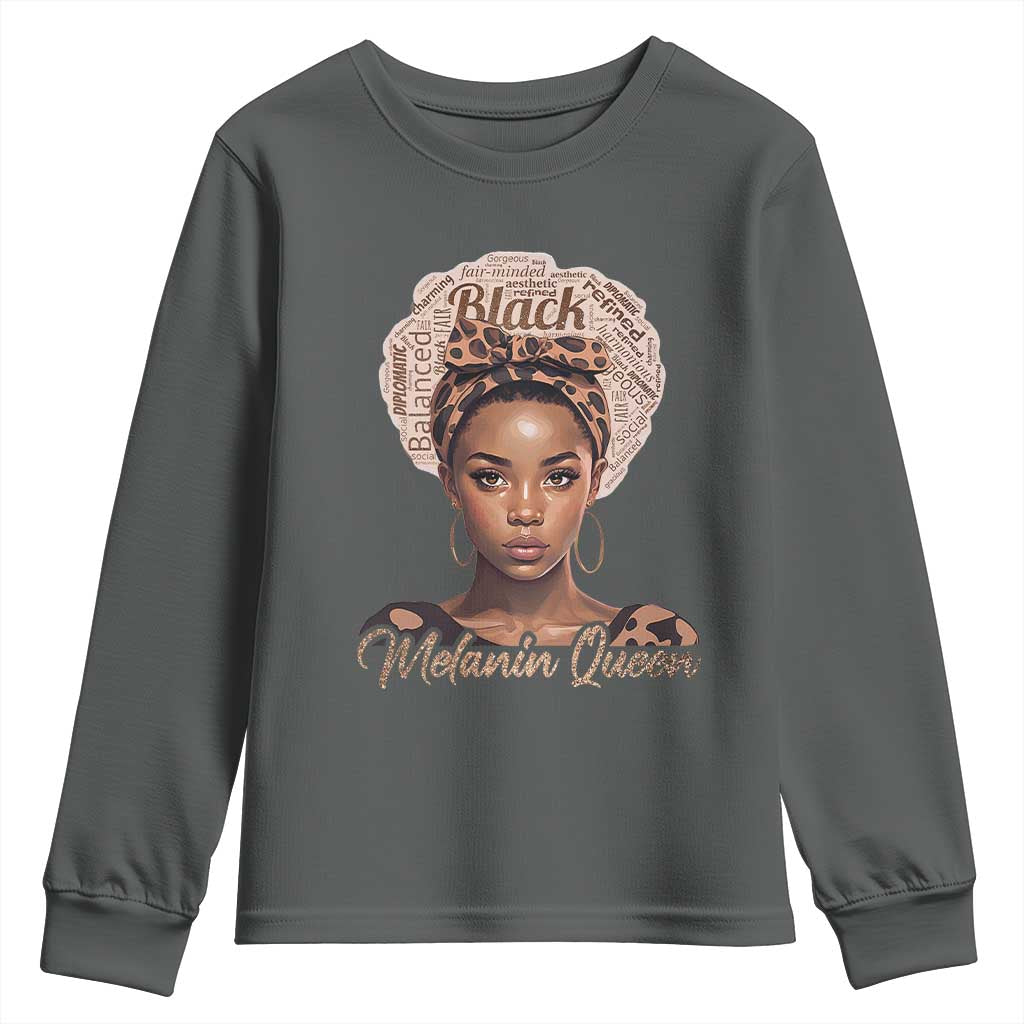 Melanin Queen Youth Sweatshirt Proud African American Black Pride
