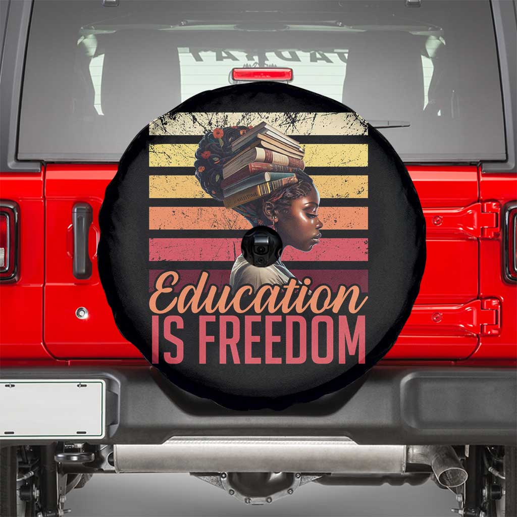 Education Is Freedom Spare Tire Cover Retro Black History Month Teacher