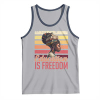 Education Is Freedom Tank Top Retro Black History Month Teacher