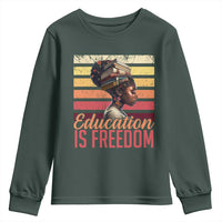Education Is Freedom Youth Sweatshirt Retro Black History Month Teacher