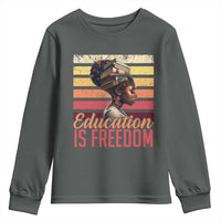 Education Is Freedom Youth Sweatshirt Retro Black History Month Teacher