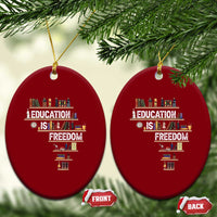 Education Is Freedom Ceramic Ornament Black History Month Teacher Black Leaders Figure
