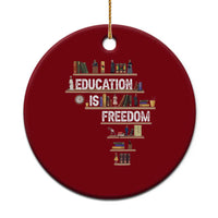 Education Is Freedom Ceramic Ornament Black History Month Teacher Black Leaders Figure