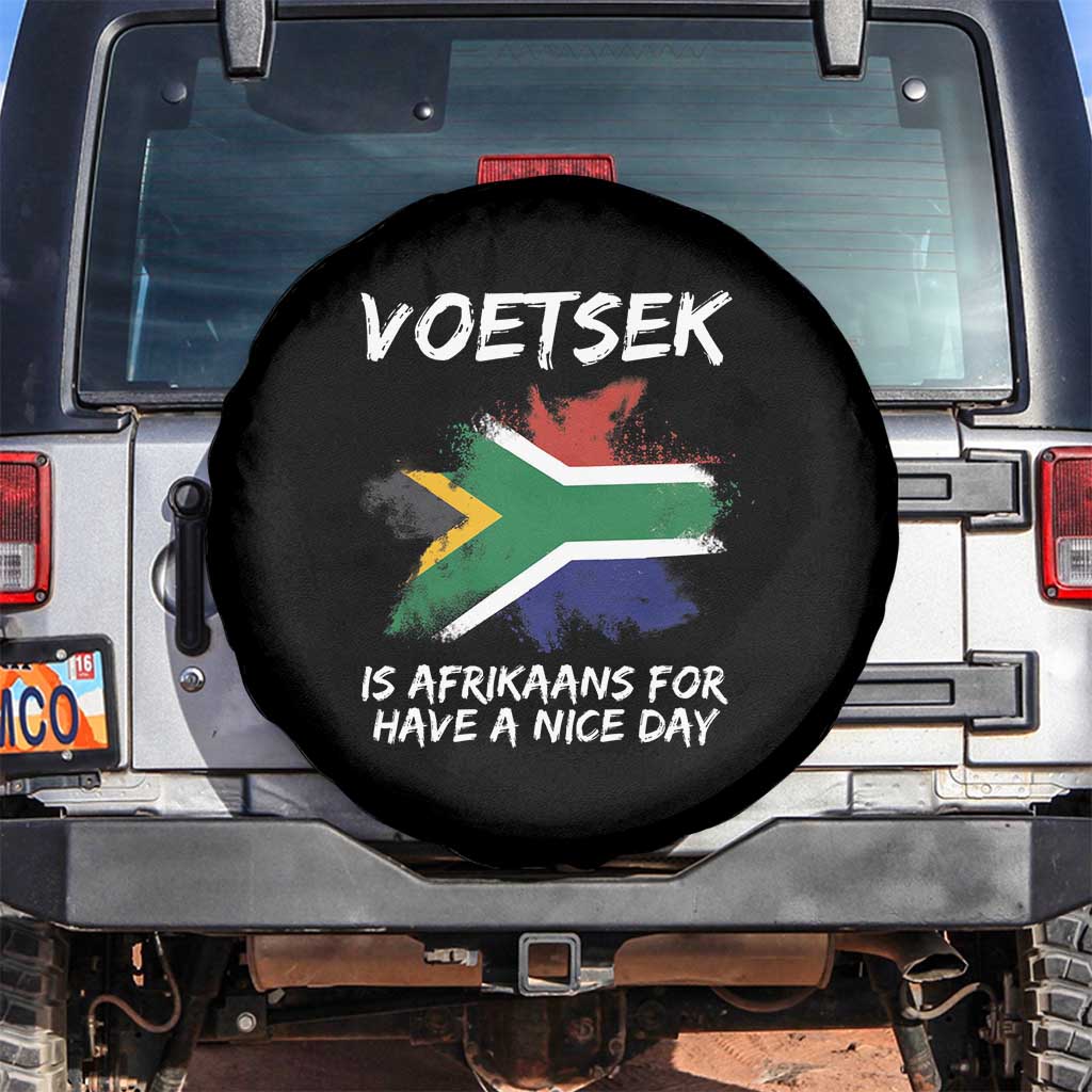 Funny Voetsek Is Afrikaans For Have A Nice Day Spare Tire Cover Vintage Saffa Flag