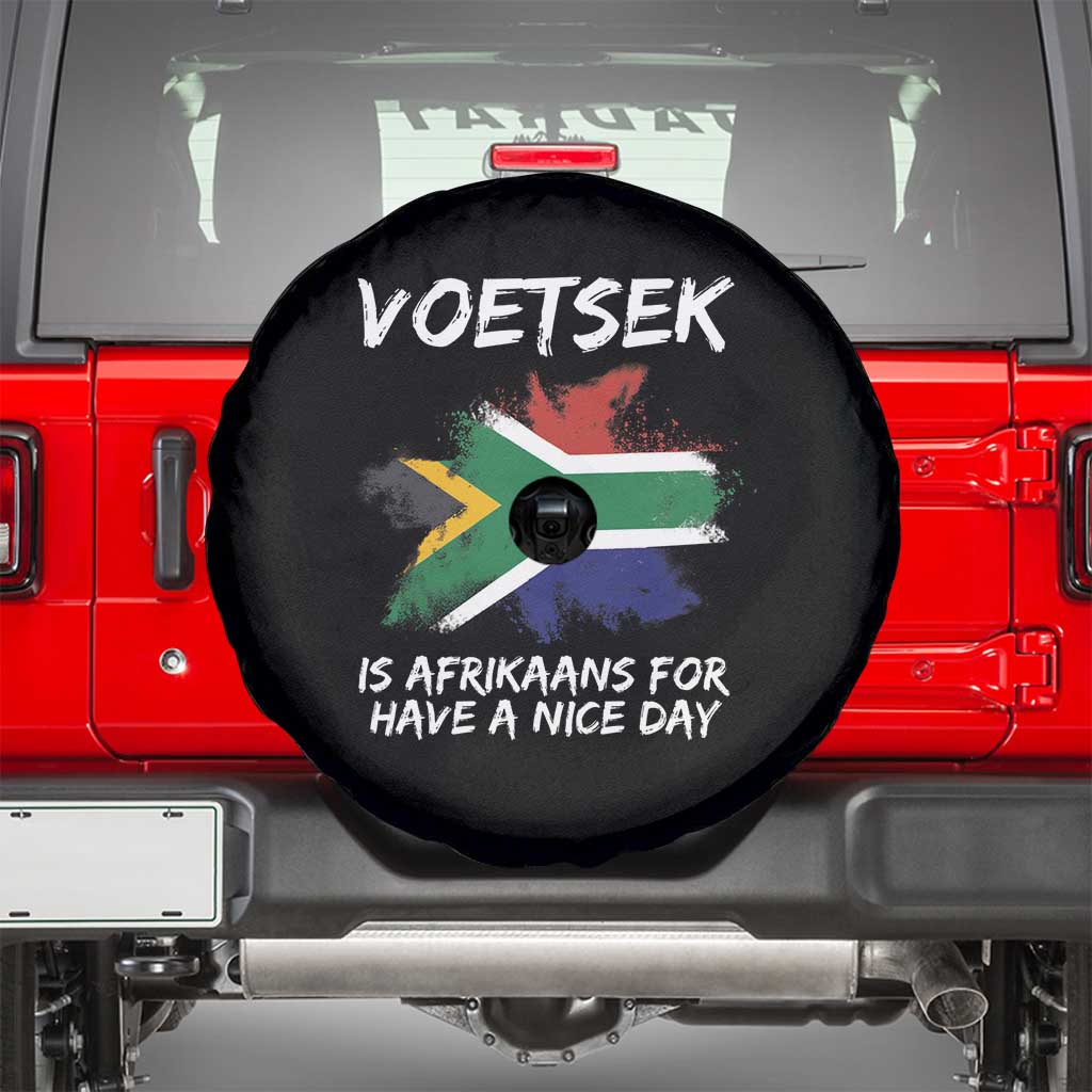 Funny Voetsek Is Afrikaans For Have A Nice Day Spare Tire Cover Vintage Saffa Flag