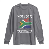 Funny Voetsek Is Afrikaans For Have A Nice Day Long Sleeve Shirt Vintage Saffa Flag