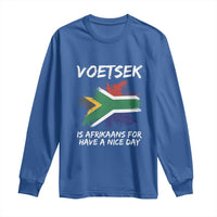 Funny Voetsek Is Afrikaans For Have A Nice Day Long Sleeve Shirt Vintage Saffa Flag