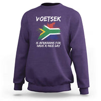 Funny Voetsek Is Afrikaans For Have A Nice Day Sweatshirt Vintage Saffa Flag