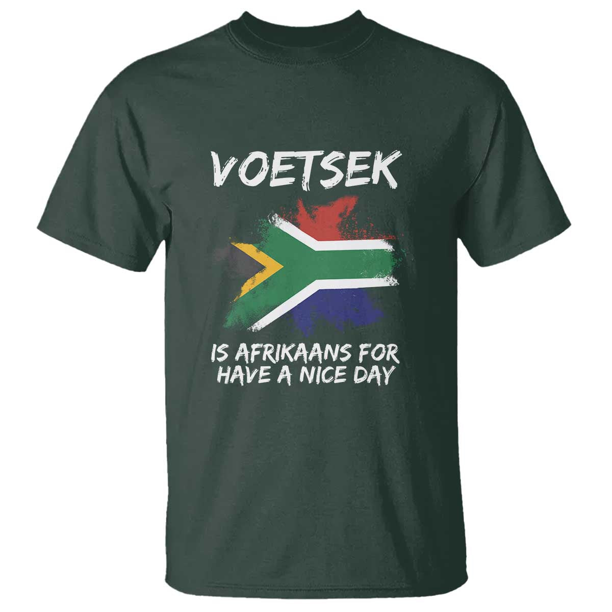 Funny Voetsek Is Afrikaans For Have A Nice Day T Shirt Vintage Saffa Flag