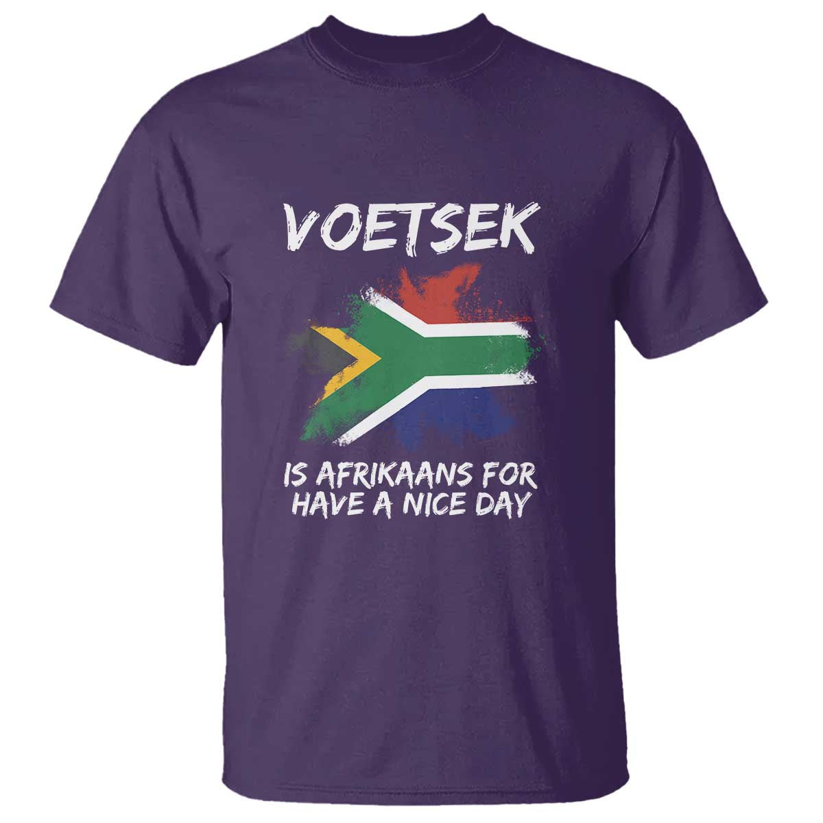Funny Voetsek Is Afrikaans For Have A Nice Day T Shirt Vintage Saffa Flag