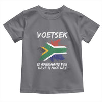 Funny Voetsek Is Afrikaans For Have A Nice Day Toddler T Shirt Vintage Saffa Flag