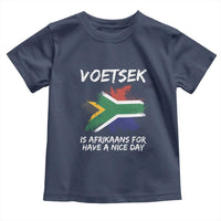 Funny Voetsek Is Afrikaans For Have A Nice Day Toddler T Shirt Vintage Saffa Flag