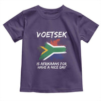 Funny Voetsek Is Afrikaans For Have A Nice Day Toddler T Shirt Vintage Saffa Flag