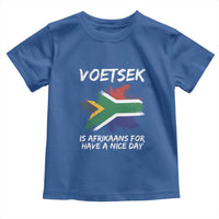 Funny Voetsek Is Afrikaans For Have A Nice Day Toddler T Shirt Vintage Saffa Flag