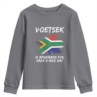 Funny Voetsek Is Afrikaans For Have A Nice Day Youth Sweatshirt Vintage Saffa Flag