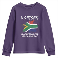 Funny Voetsek Is Afrikaans For Have A Nice Day Youth Sweatshirt Vintage Saffa Flag