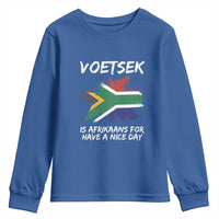 Funny Voetsek Is Afrikaans For Have A Nice Day Youth Sweatshirt Vintage Saffa Flag