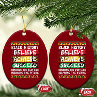 Black History Believe Achieve Succeed Ceramic Ornament African American History