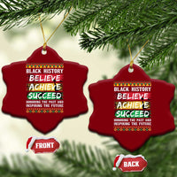 Black History Believe Achieve Succeed Ceramic Ornament African American History