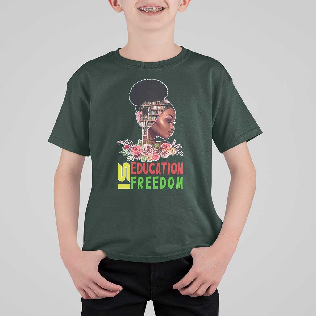 Education Is Freedom T Shirt For Kid Black History Month Teacher Melanin Black Girl