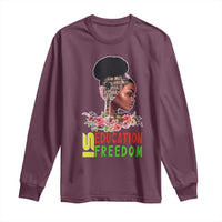 Education Is Freedom Long Sleeve Shirt Black History Month Teacher Melanin Black Girl