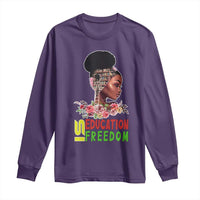 Education Is Freedom Long Sleeve Shirt Black History Month Teacher Melanin Black Girl