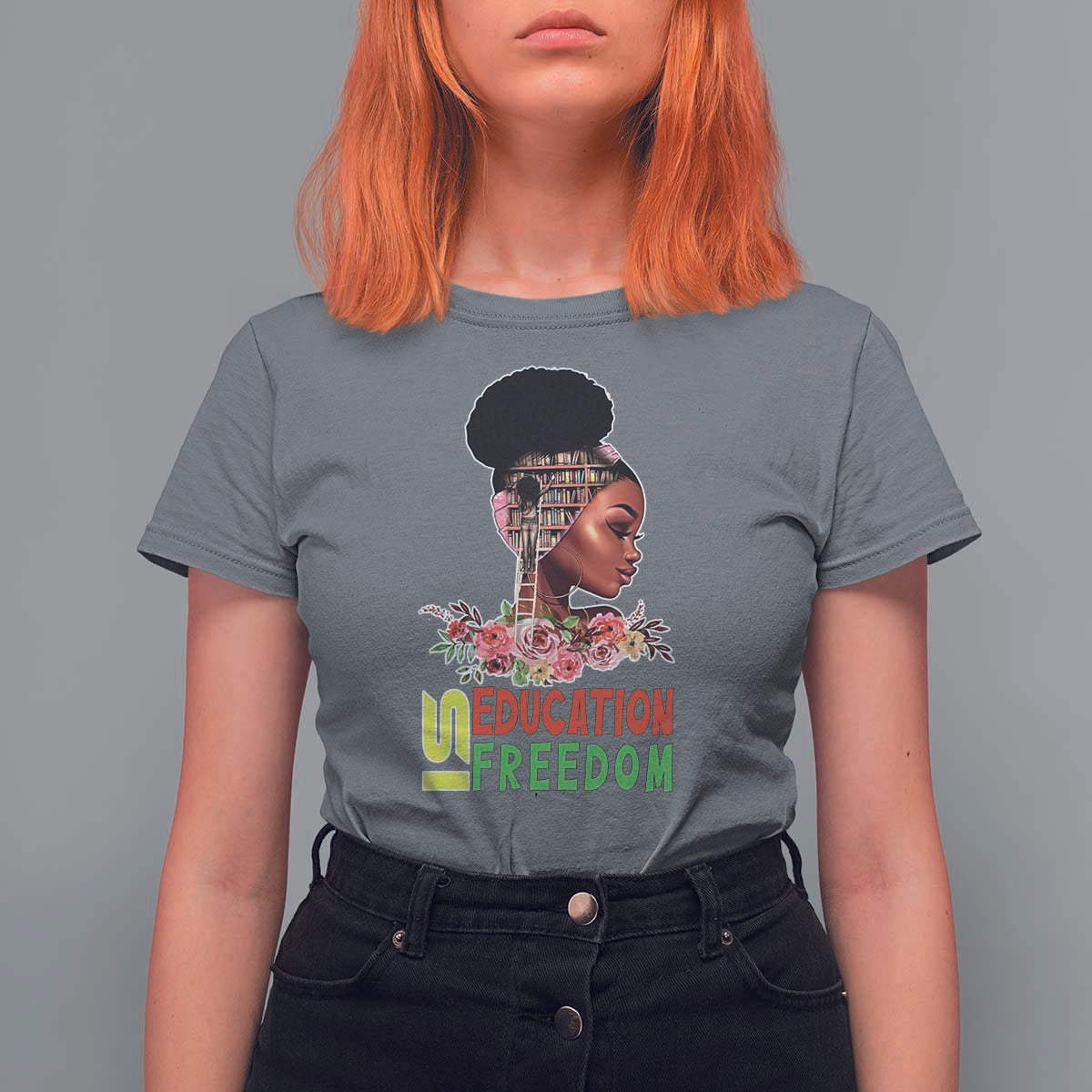 Education Is Freedom T Shirt For Women Black History Month Teacher Melanin Black Girl