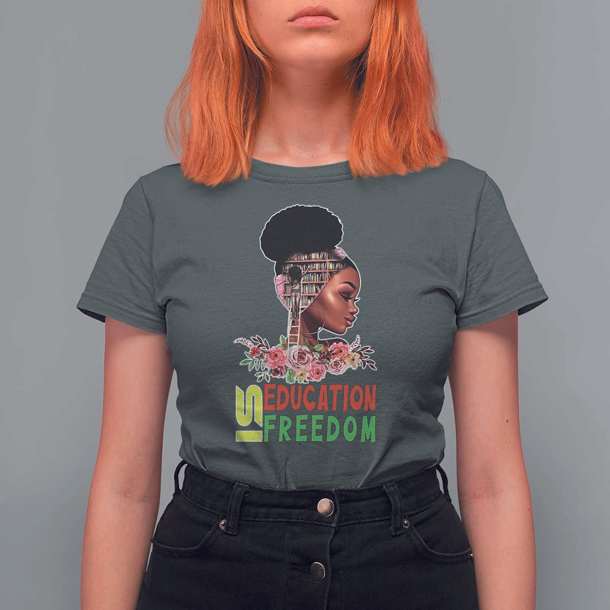 Education Is Freedom T Shirt For Women Black History Month Teacher Melanin Black Girl