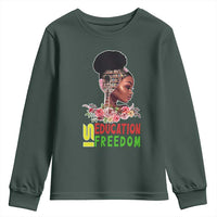 Education Is Freedom Youth Sweatshirt Black History Month Teacher Melanin Black Girl