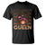African American Pride T Shirt Melanin Queen Afro Messy Bun