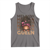 African American Pride Tank Top Melanin Queen Afro Messy Bun