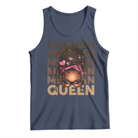 African American Pride Tank Top Melanin Queen Afro Messy Bun