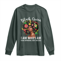 Proud African American Melanin Black Afro Girl Long Sleeve Shirt Black Queen I Am Who I Am Your Approval Isn't Needed